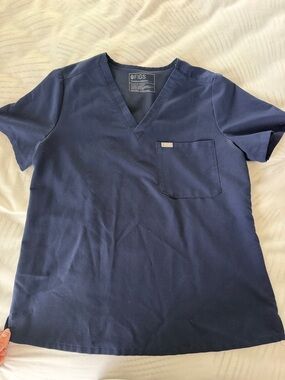 Figs Catarina Navy Scrub Top